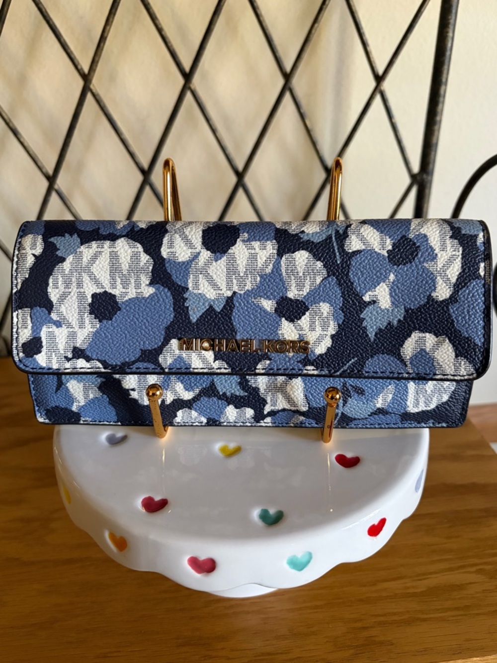 Michael Kors Nave/Floral Wallet EUC